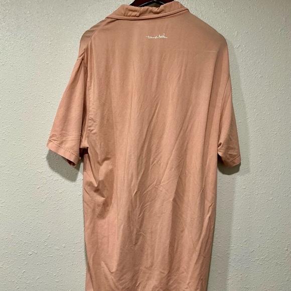 Travis Mathew Polo Golf Shirt Men's Size Large Short Sleeve Orange Cotton Lycra - Picture 5 of 7